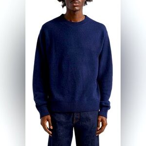 Club Room 100% cashmere navy blue crew sweater